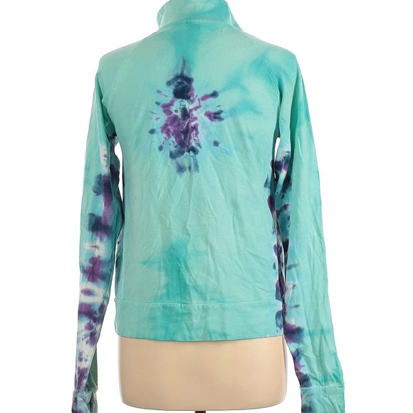 Bella Blue, Teal and Purple Tie-Dye Full Zip Track Sweatshirt size XL - Picture 2 of 4